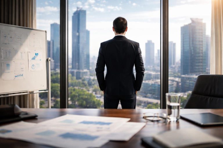 silhouette-masculine-bureau-vue-ville