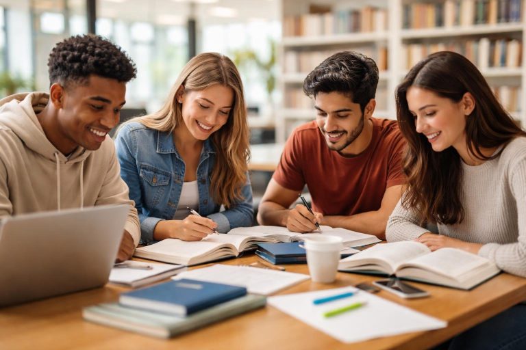 etudiants-table-livres-ordinateurs-bibliotheque
