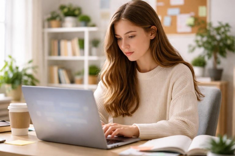 etudiante-ordinateur-portable-chambre-moderne