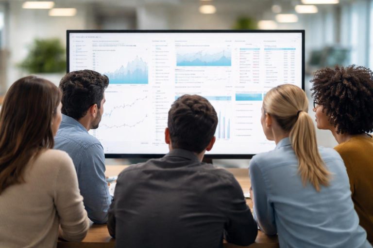 personnes-ecran-graphiques-donnees