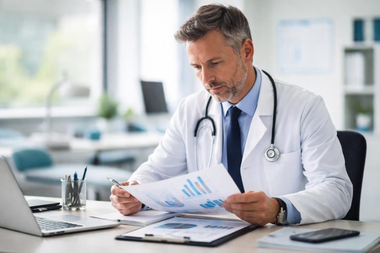 medecin-bureau-documents-equipements-medicaux