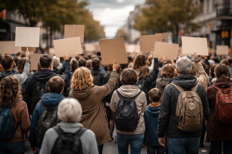 personnes-rassemblement-pancartes-rue-urbaine